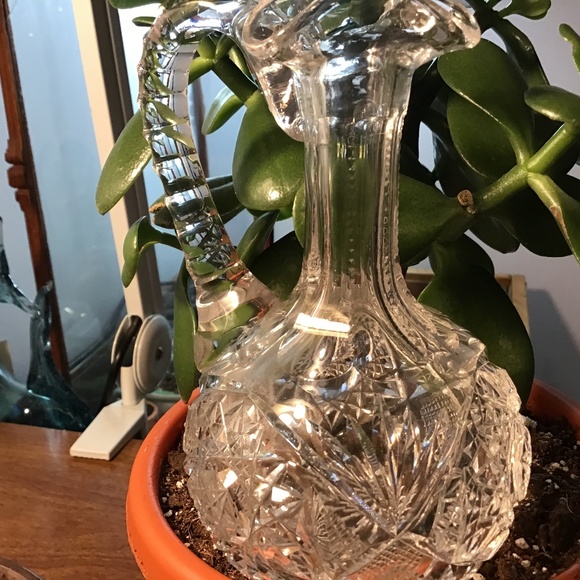 Antique American Brilliant Period ABP Hand Cut Crystal Cruet Decanter - Picture 12 of 12